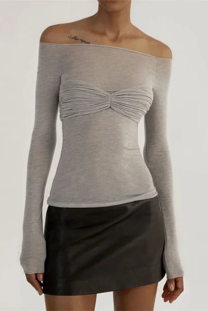 Sara Mesh Sheer Off-Shoulder Top - SOERA Store