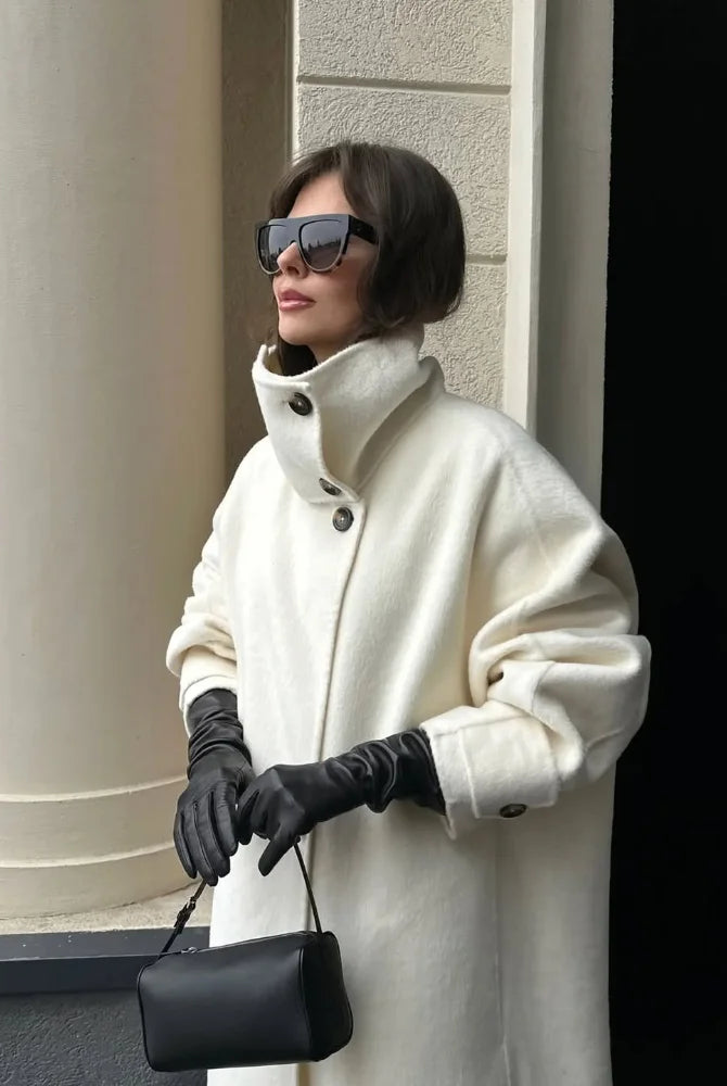 Julia Stand Collar Long Coat 2