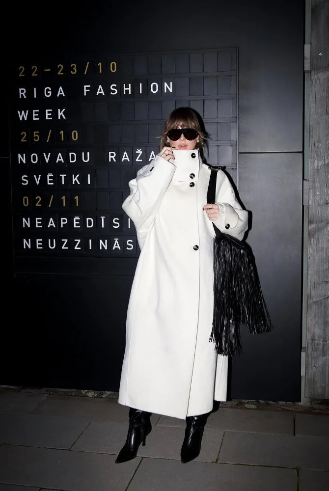 Julia Stand Collar Long Coat 4