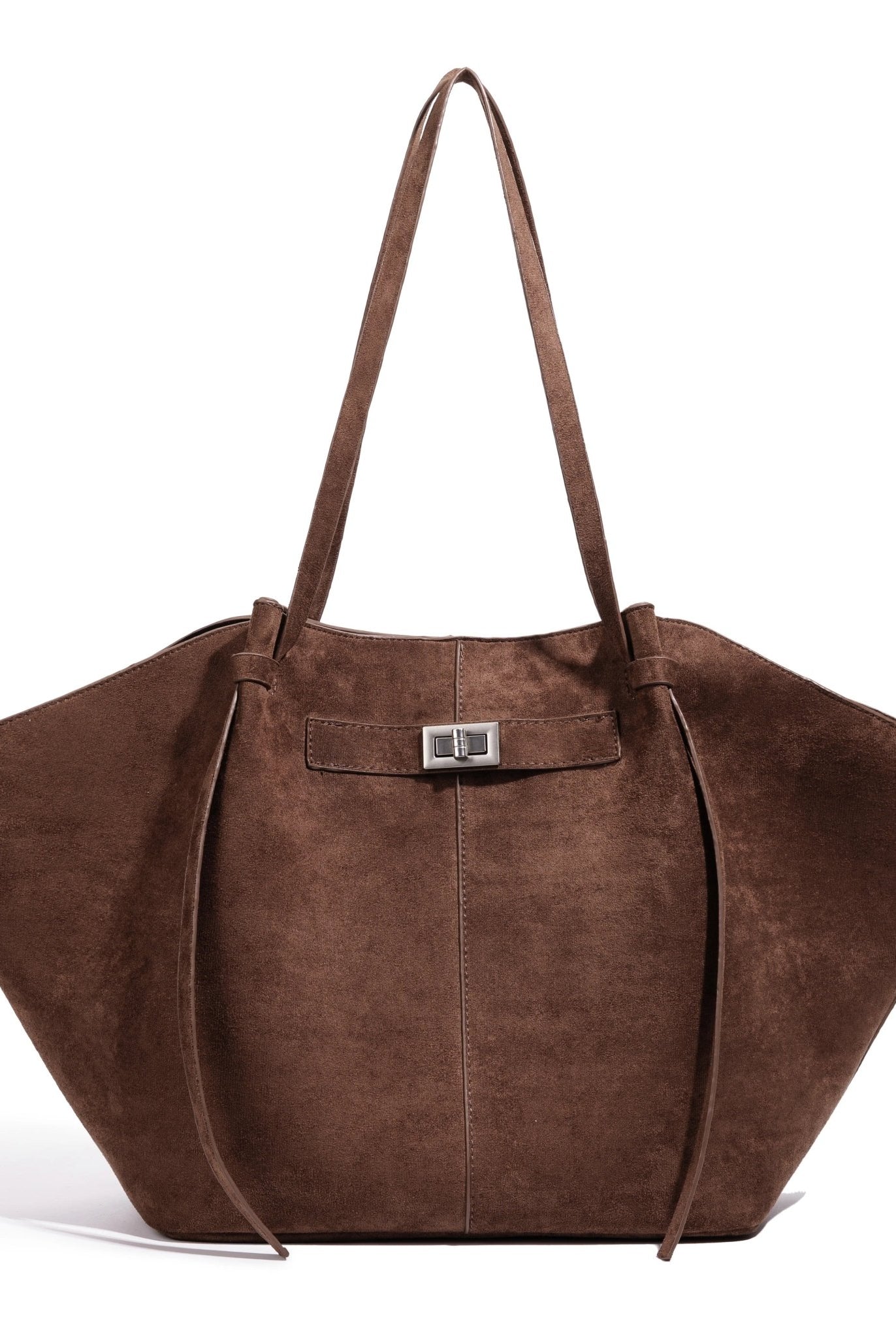 SOERA Dina Bat-Wing Suede Tote Bag - Bag - Brown