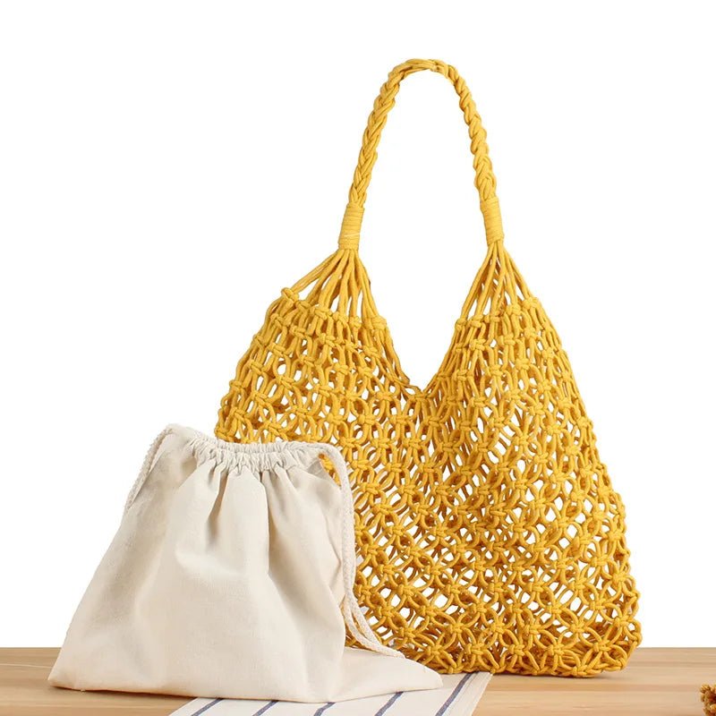 SOERA Margot Woven Beach Tote - Bag - SOERA-632835-YEL-OS-39299 Yellow