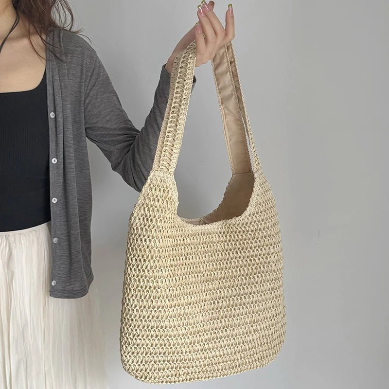 SOERA Miranda Woven Straw Tote - Bag - Brown