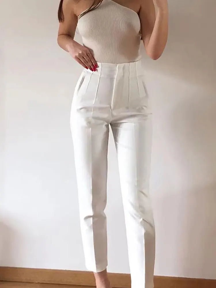 SOERA Maricar High Waist Pencil Pants - Bottoms - Cream XS