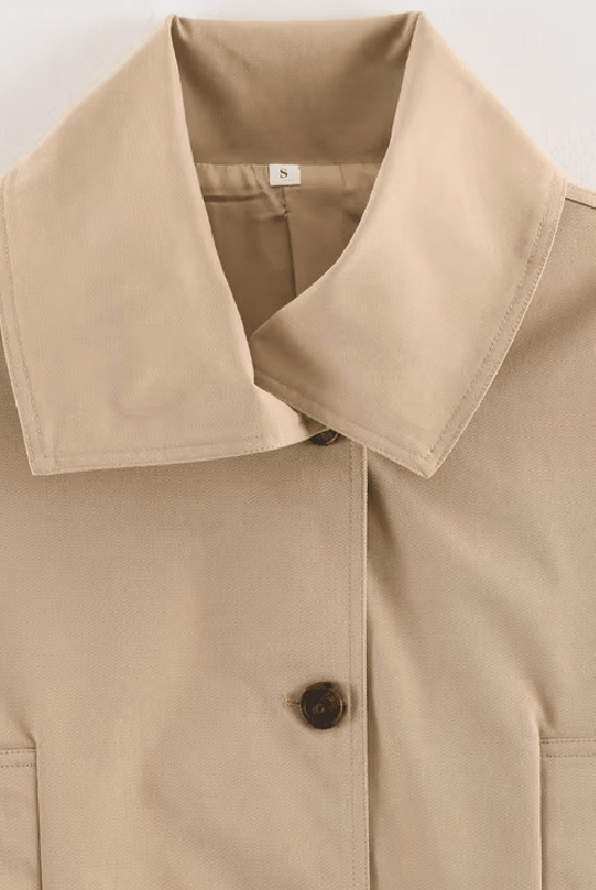 SOERA Julie Asymmetric Belted Trench Coat - Coat - SOERA-432003-KHA-M-37667 Beige M