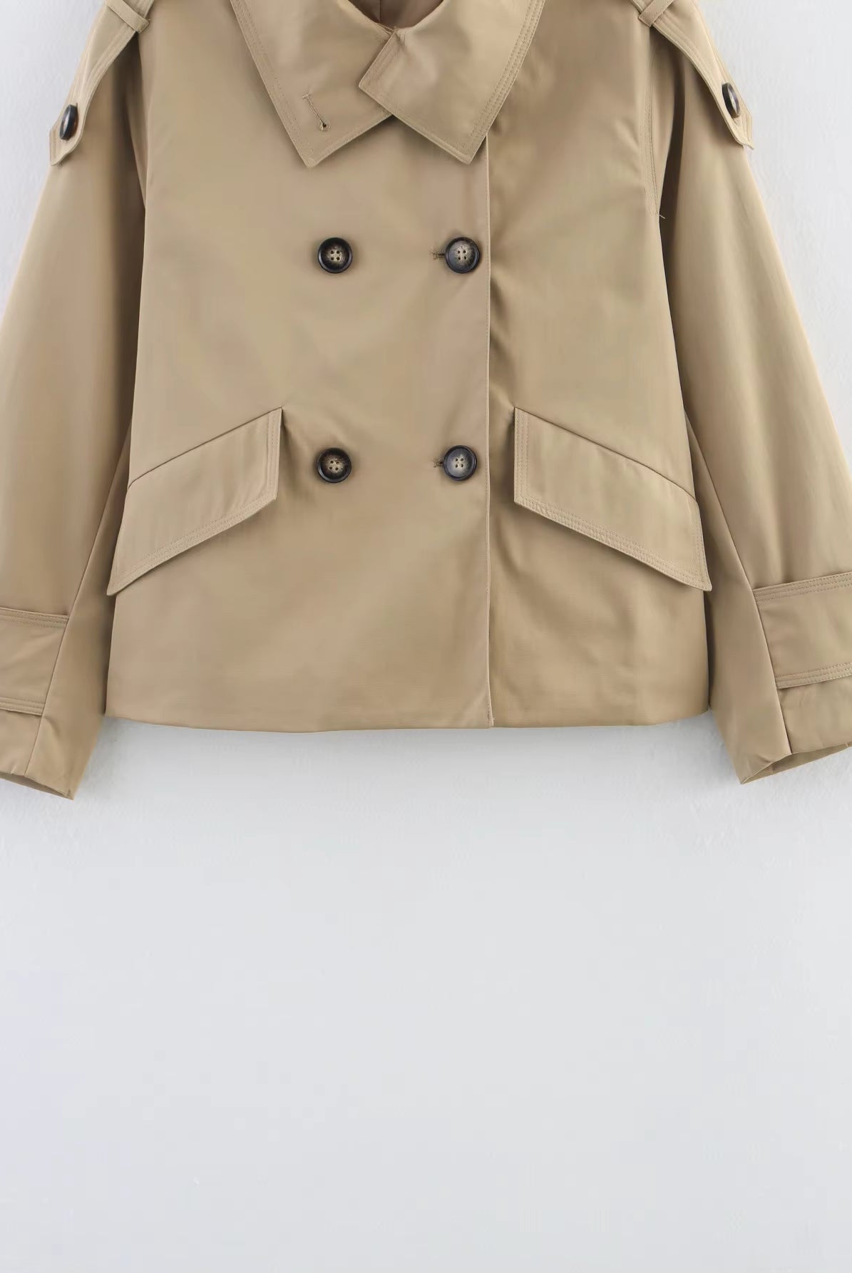SOERA Sarah Beige Double Breasted Trench Coat - Coat - SOERA-310595-KHA-XS-46019 Beige XS