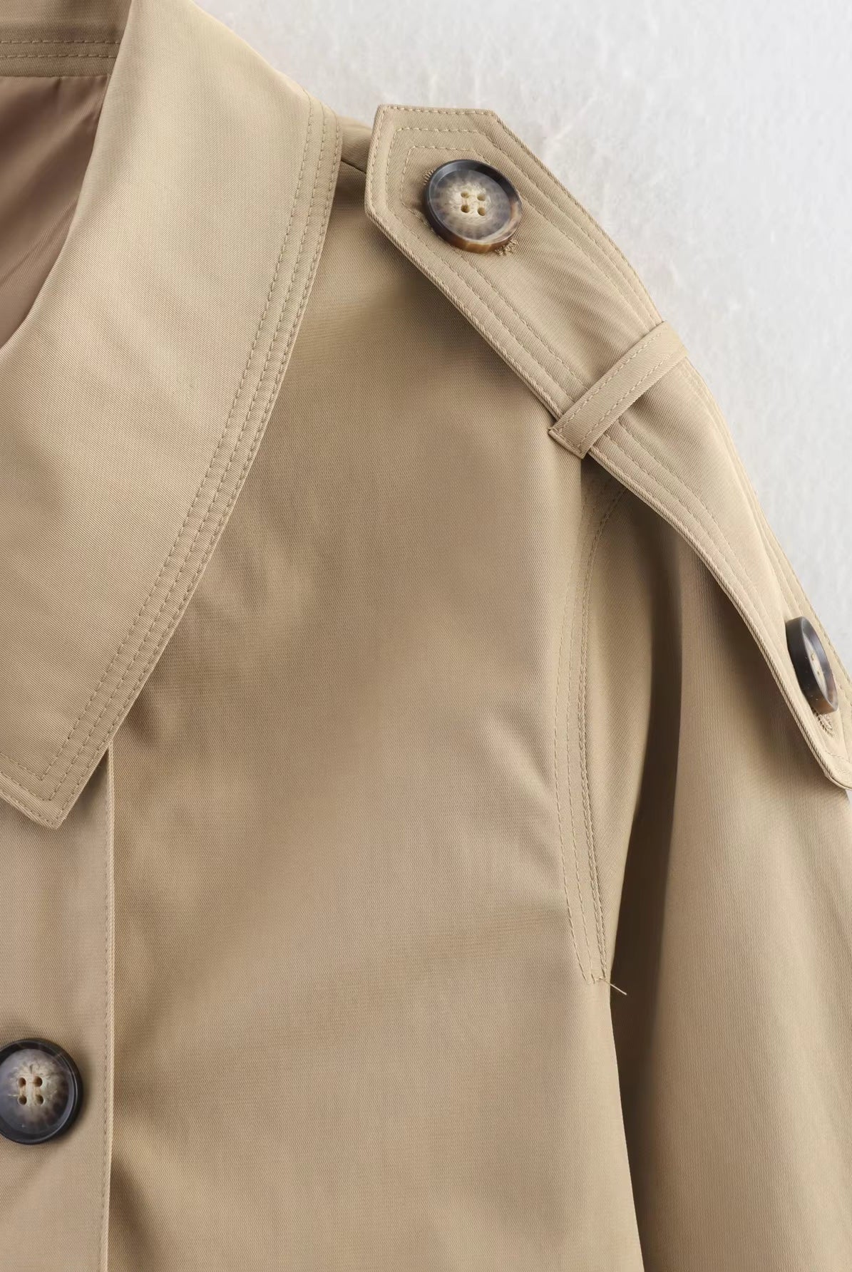 SOERA Sarah Beige Double Breasted Trench Coat - Coat - SOERA-310595-KHA-XS-46019 Beige XS