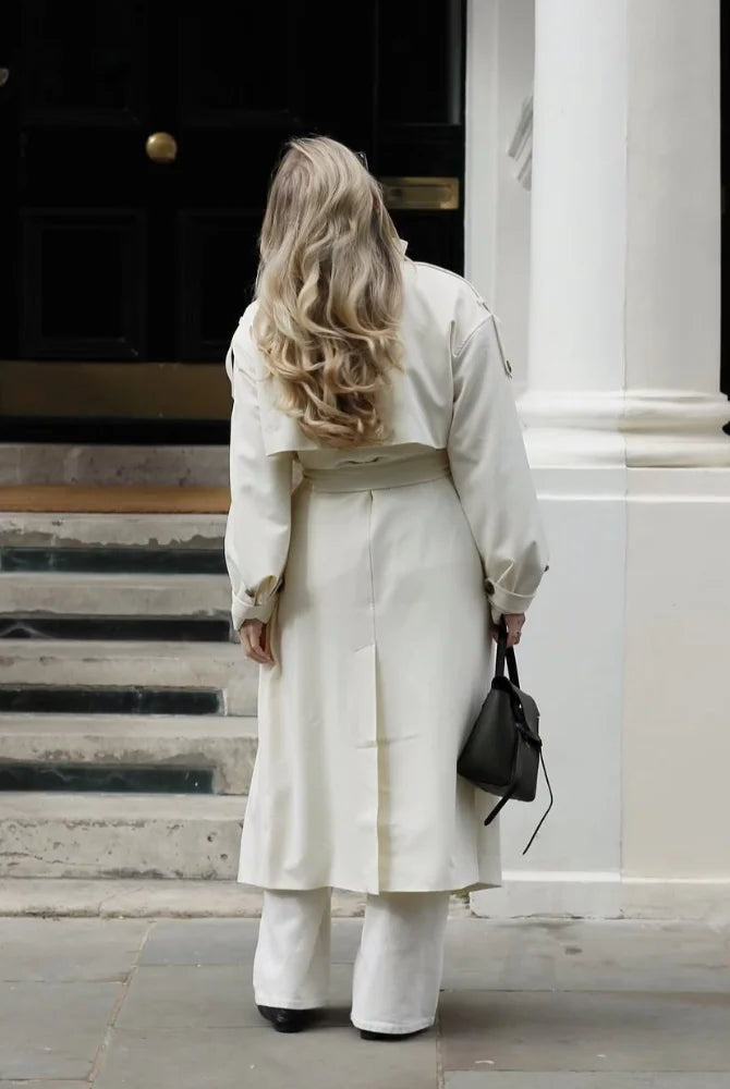 SOERA Sarah High Neck Belted Trench Coat - Coat - SOERA-753027-IMA-S-12131 Cream S