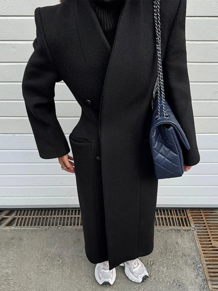 SOERA Genevieve Tailored Maxi Coat - Coats & Jackets - 3256810062537140-;Ae1764703454184346591 Black L