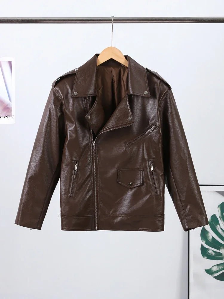 SOERA Jackie Zip-Up Lapel Jacket - Coats & Jackets - Brown S
