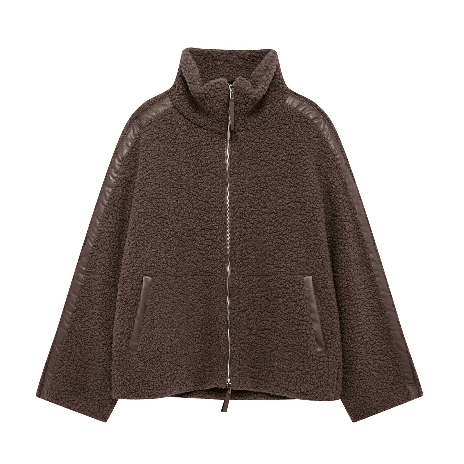 SOERA Susan Zip Up Teddy Jacket - Coats & Jackets - Brown S