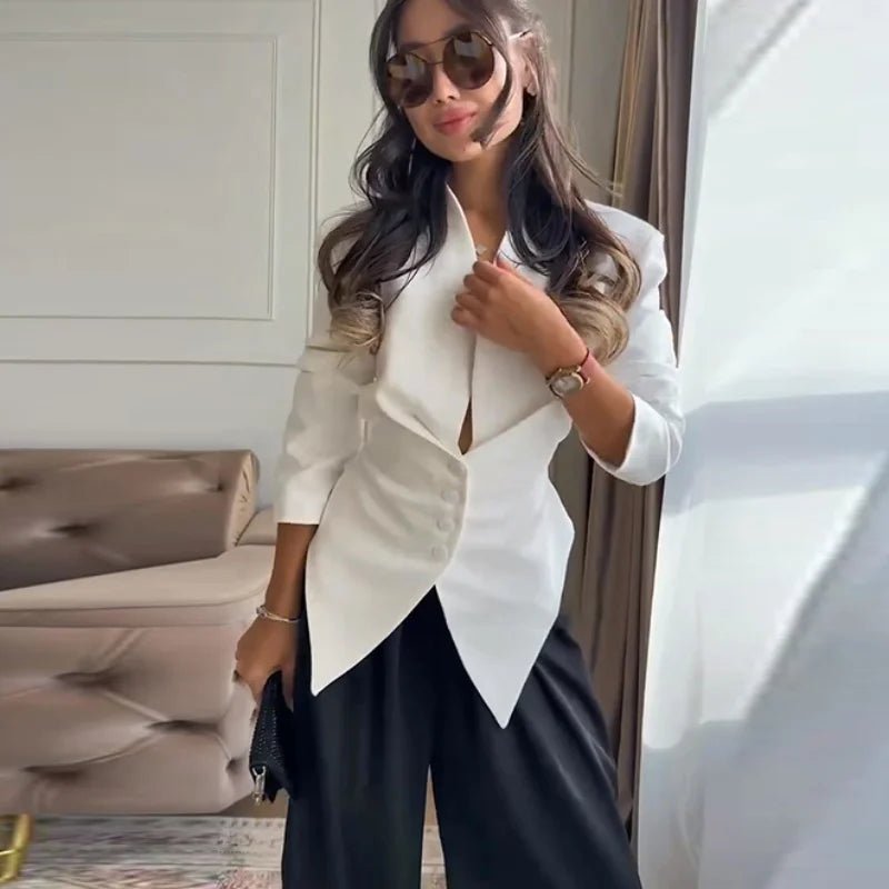 SOERA Tricia Structured Shoulder Cinched Blazer - Coats & Jackets - 1005011660132024-;qf1772045930022570680 Brown S
