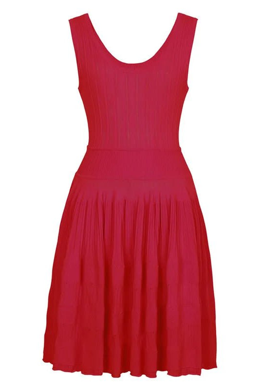 SOERA Alicia Knitted Sling Mini Dress - Dress - Red S