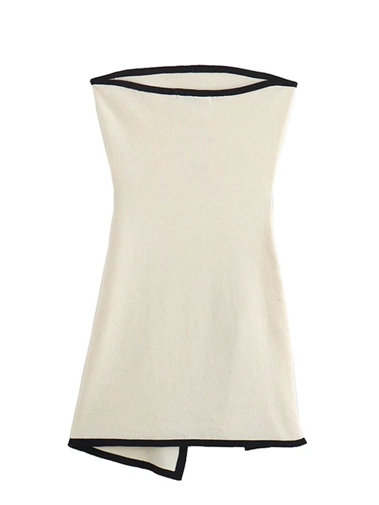 SOERA Celeste Backless Lace - Up Mini Dress - Dress - White L