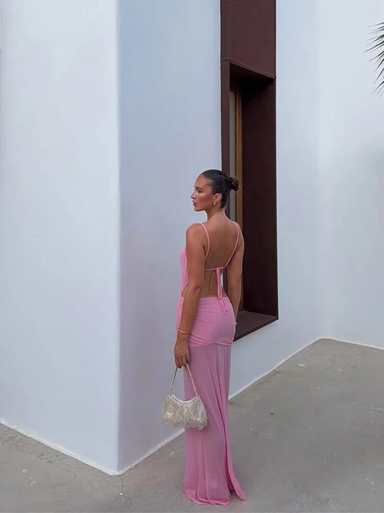 SOERA Jovana Twist Cut Out Maxi Dress - Dress - Pink S