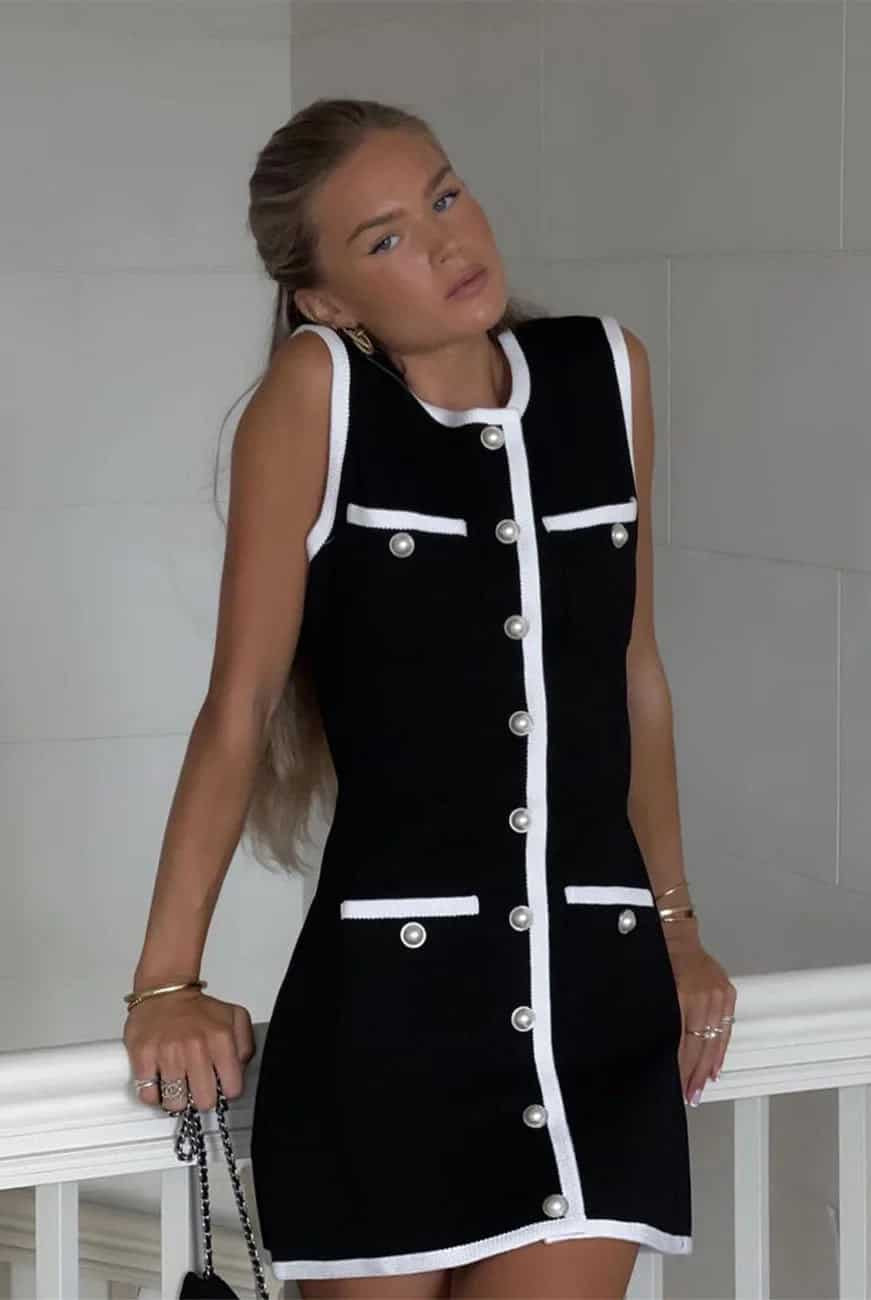 SOERA Latriz Tricot Sleeveless Mini Dress - Dress - L