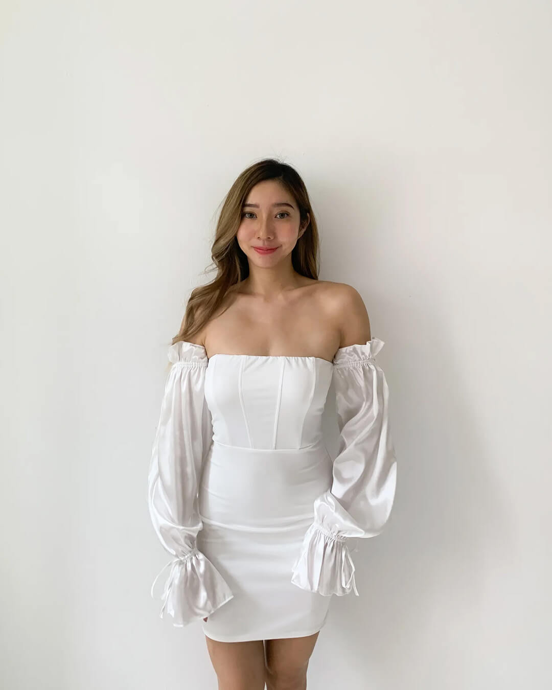 SOERA Maya Drawstring Dress - Dress - SOERA-661187-WHI-M-95363 M