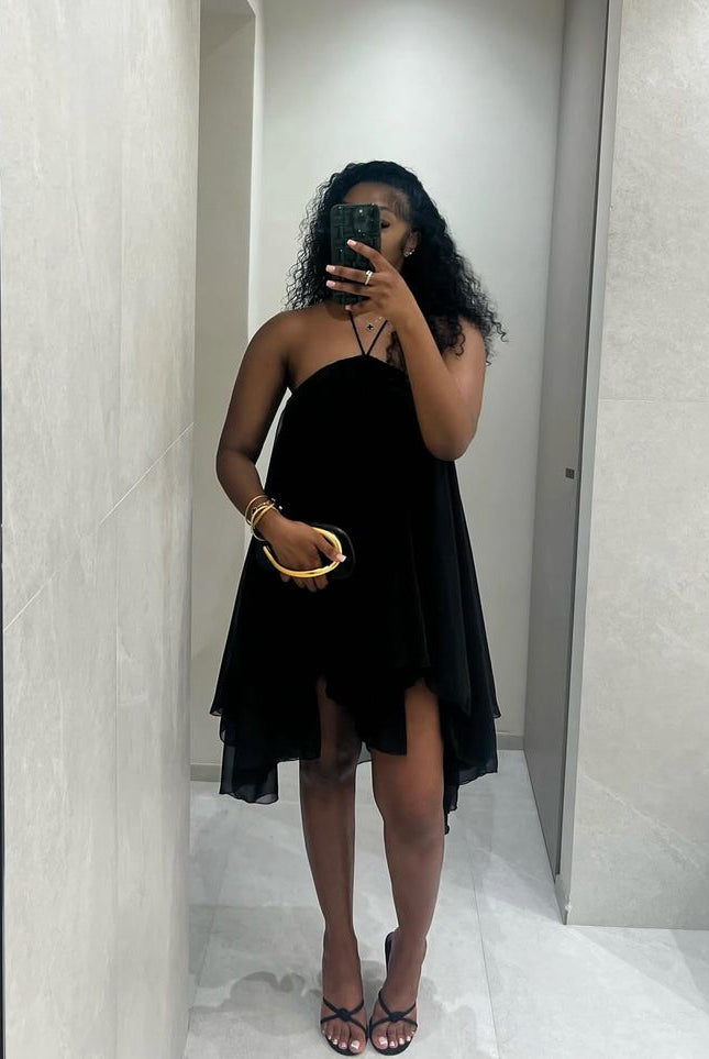 SOERA Sienna Backless Halter Mini Dress - Dress - SOERA-012227-DEF-OS-86246 Black L
