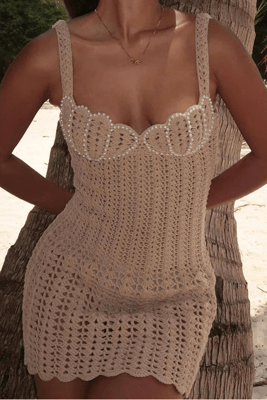 SOERA Sophia Hollow Out Backless Dress - Dress - Light Brown XS