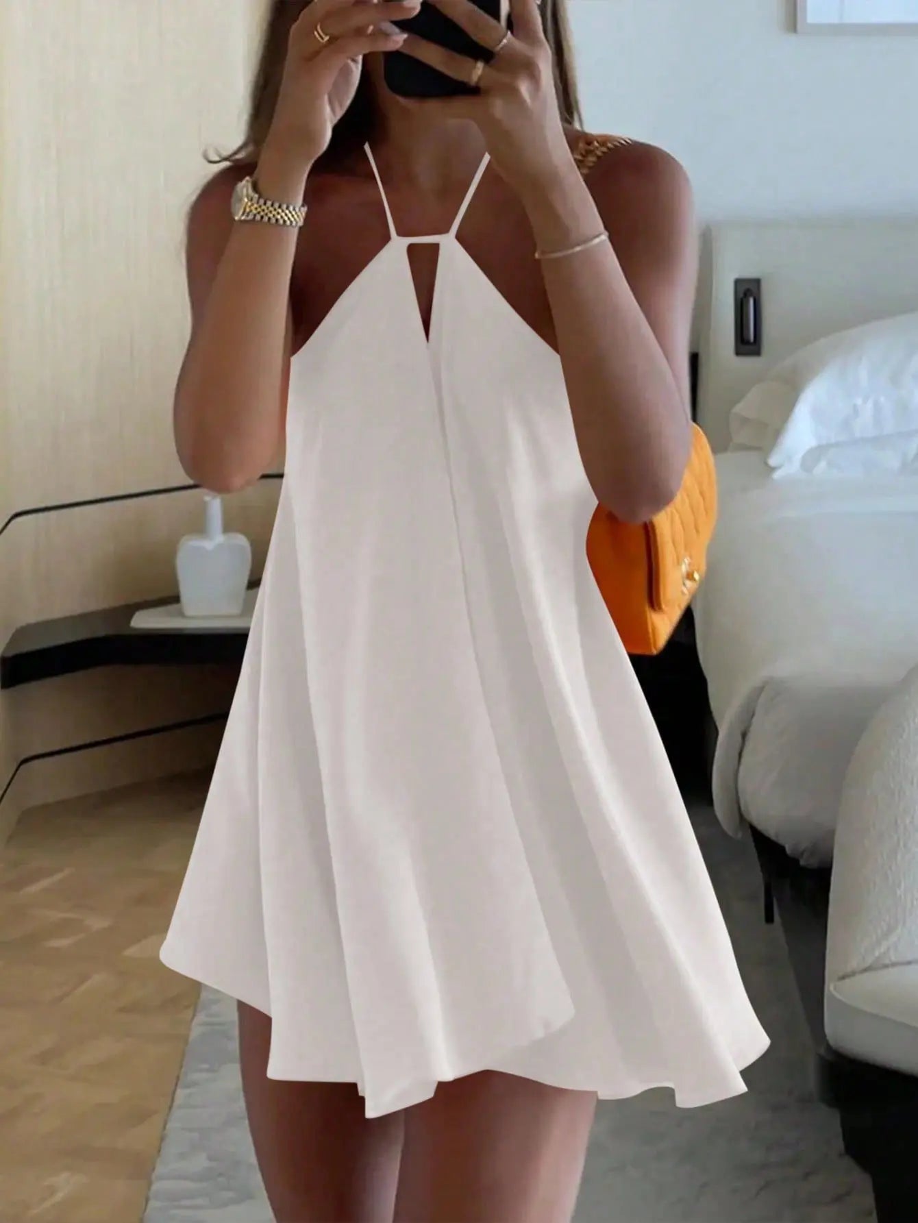SOERA Zinnia Off - Shoulder Hollow Out Summer Dress - Dress - White S