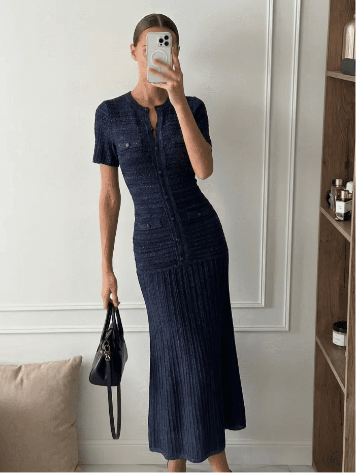 SOERA Beatrice Sequin Knit Maxi Dress - Dresses - Yellow XS