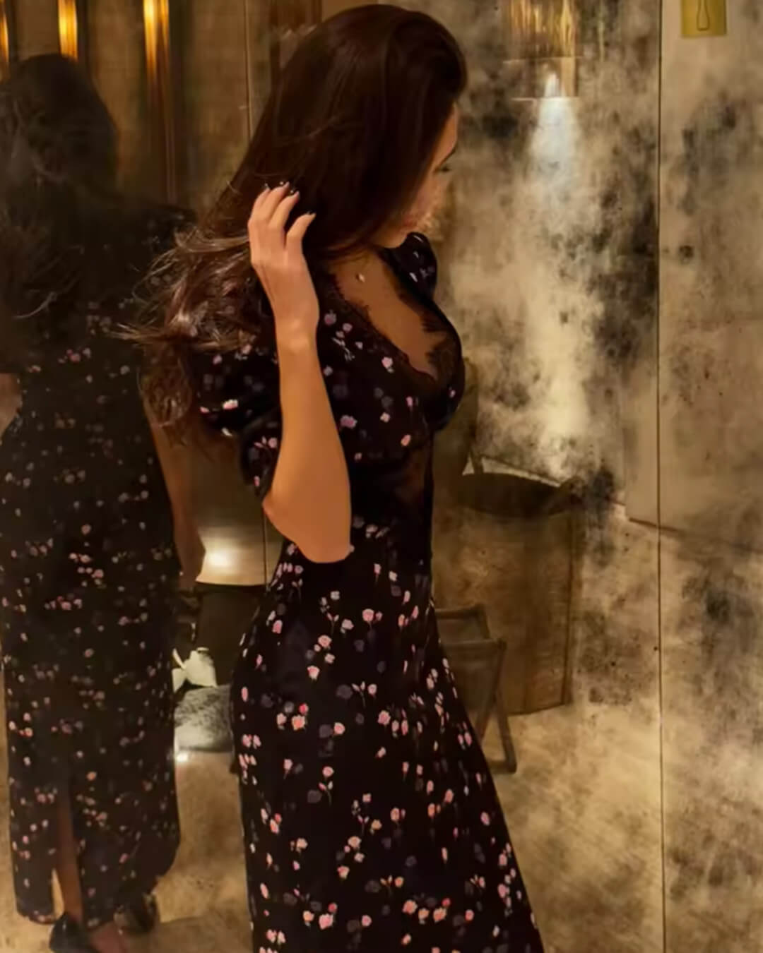 SOERA Diana Puff Sleeve Lace Dress - Dresses - Navy Blue S