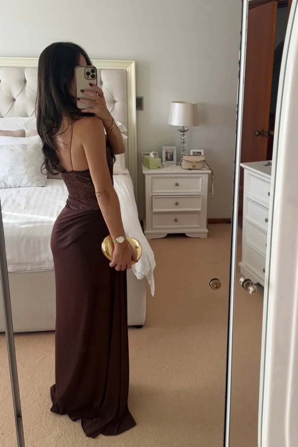 SOERA Emily Lace Maxi Summer Dress - Dresses - Brown M