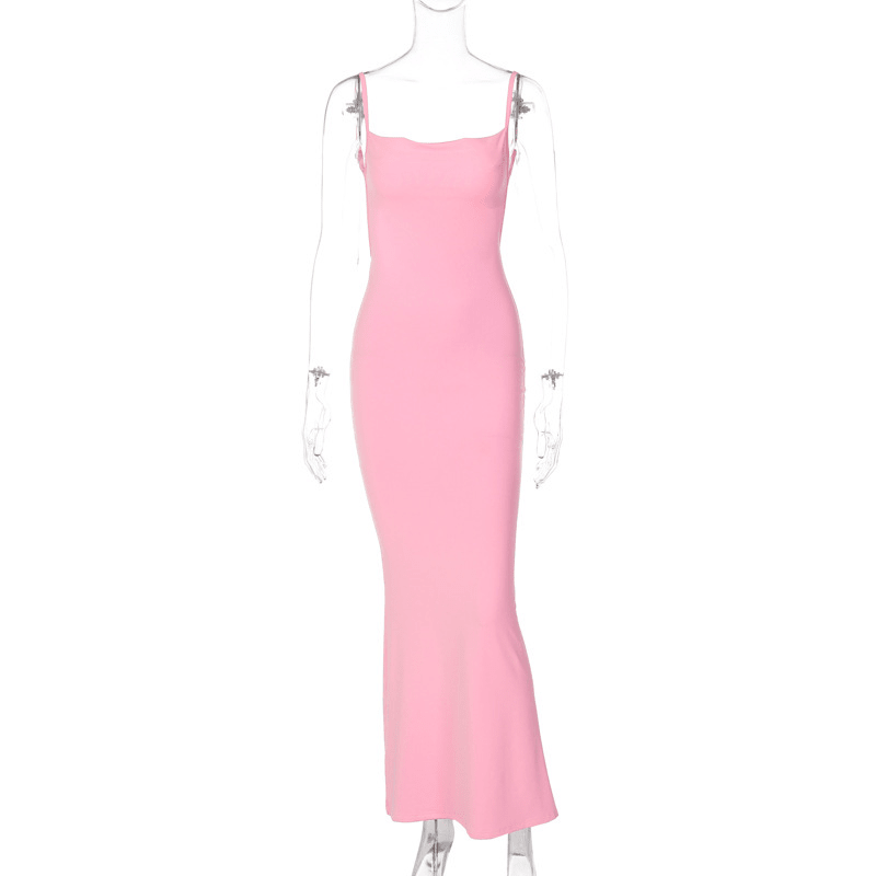 SOERA Janet V Neck Strap Maxi Dress - Dresses - Gray XS