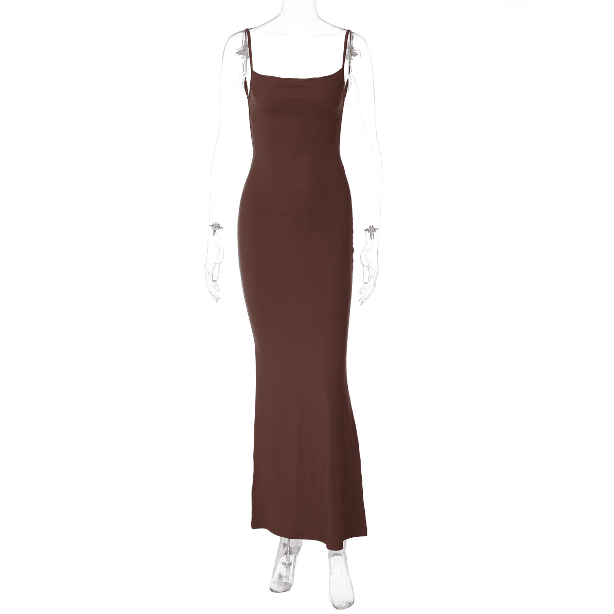 SOERA Janet V Neck Strap Maxi Dress - Dresses - Gray XS