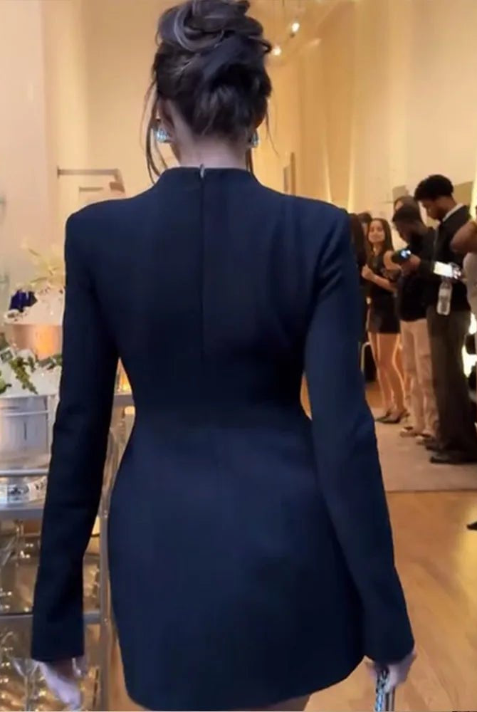 SOERA Nicole Hollow Out Mini Dress - Dresses - 3256809849461829-;vo1763832189424383567 Black S