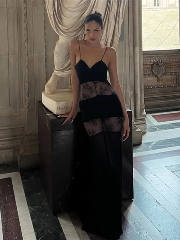 SOERA Ravenna Sheer Lace Slip Maxi Dress - Dresses - XS