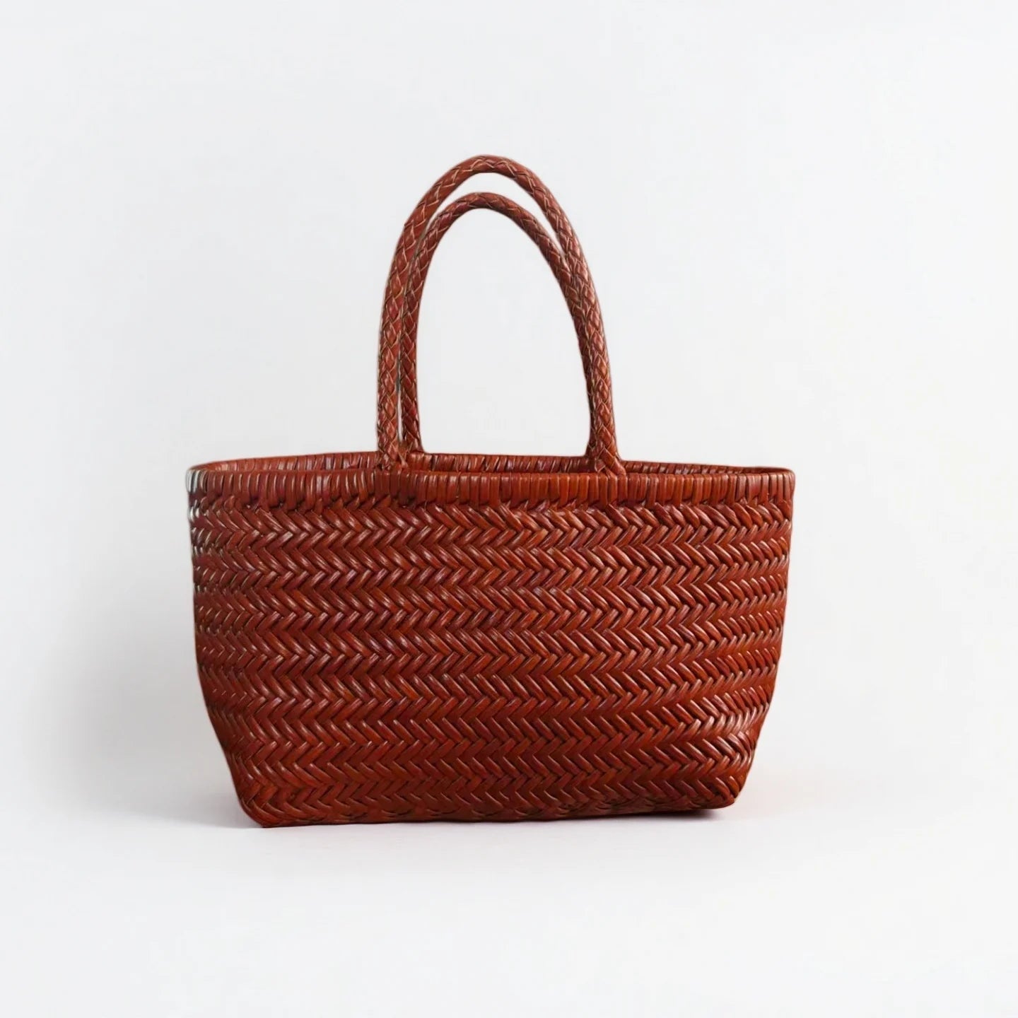 SOERA Anais Handwoven Leather Tote Bag - Handbags - Brown