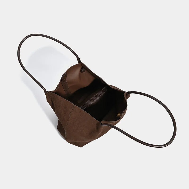 SOERA Cheska Suede Tote Bag with Pouch - Handbags - 3256809732999008-;hq1763048696871134907 Coffee