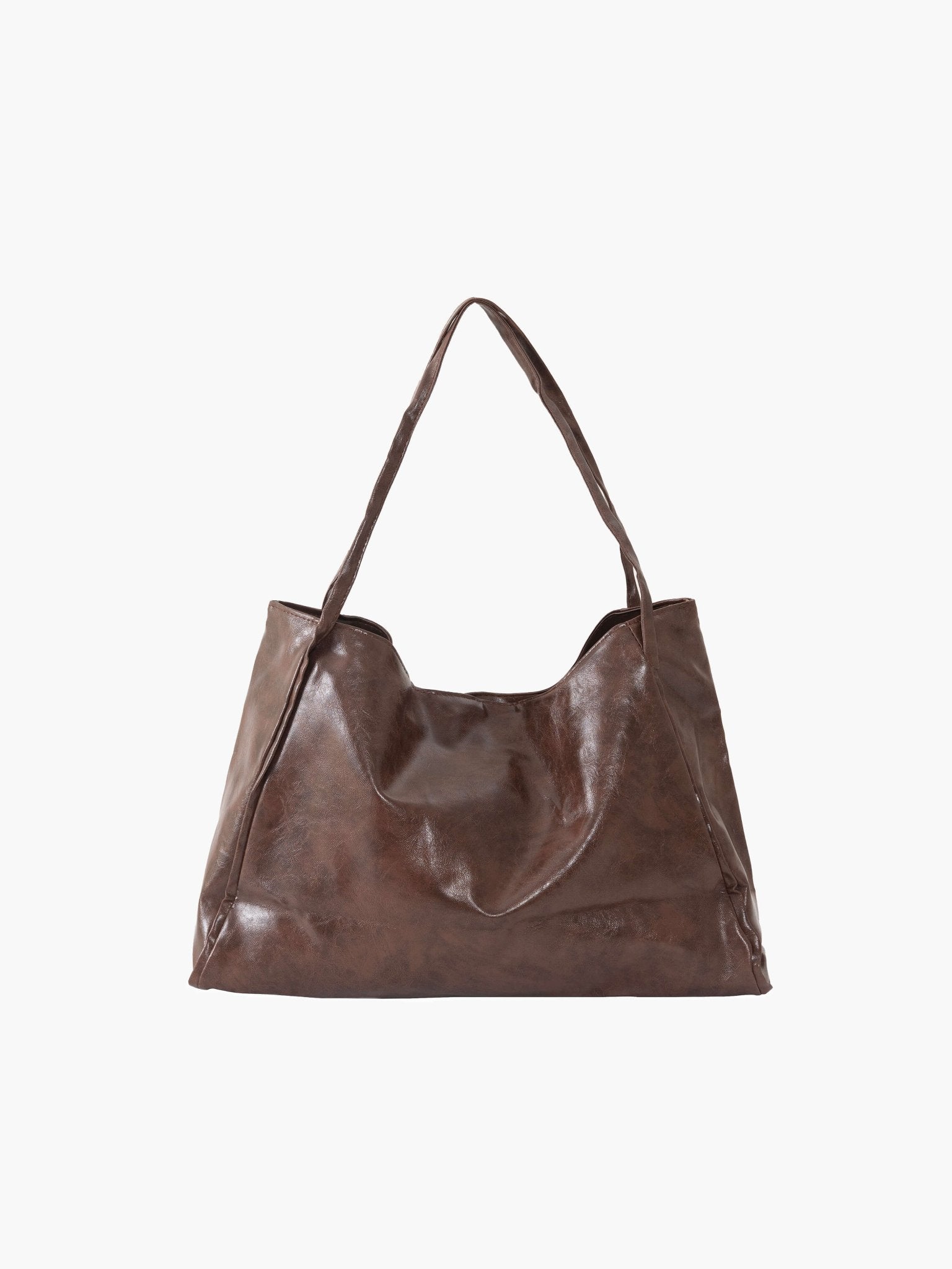 SOERA Diane Shopper Bag - Handbags - Soera-Diane-Faux-Leather-Bag-Burgundy-Brown Brown Regular