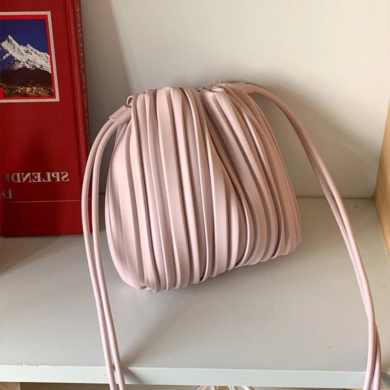 SOERA Lily Pleated Mini Crossbody Bag - Handbags - Beige