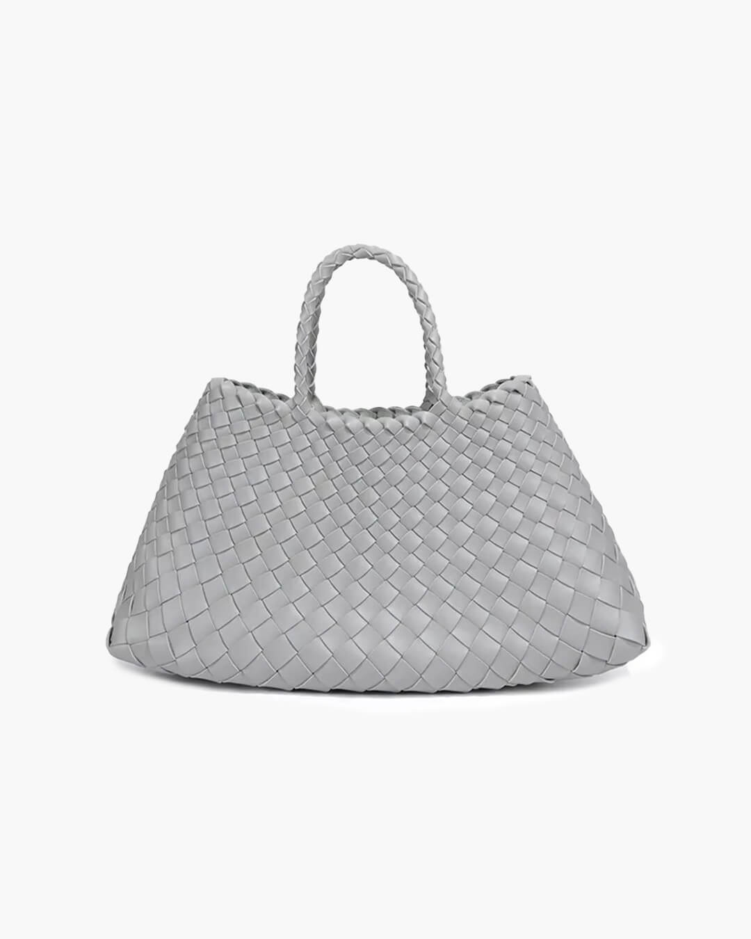 SOERA Marissa Vegan Leather Woven Bag Medium - Handbags - Soera-Marissa-Vegan-Leather-Woven-Bag-Medium-Handbag/LightGray Light Gray Regular