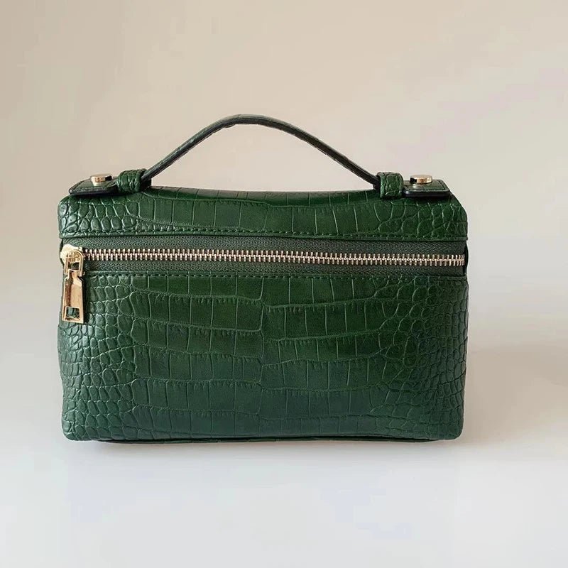 SOERA Minerva Crocodile Pattern Clutch Bag - Handbags - Green