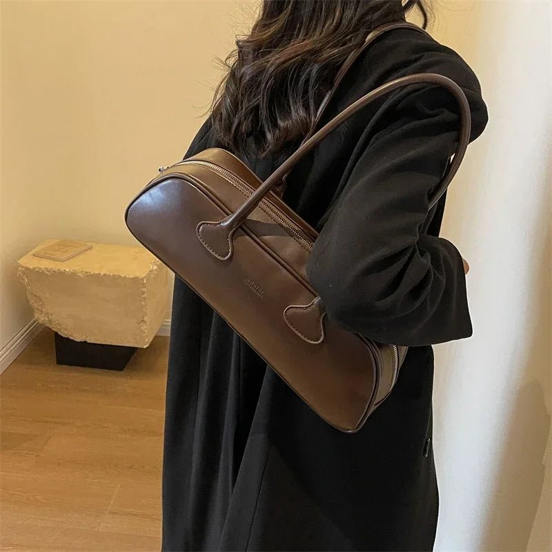 SOERA Sophia Long Handle Shoulder Bag - Handbags - Brown
