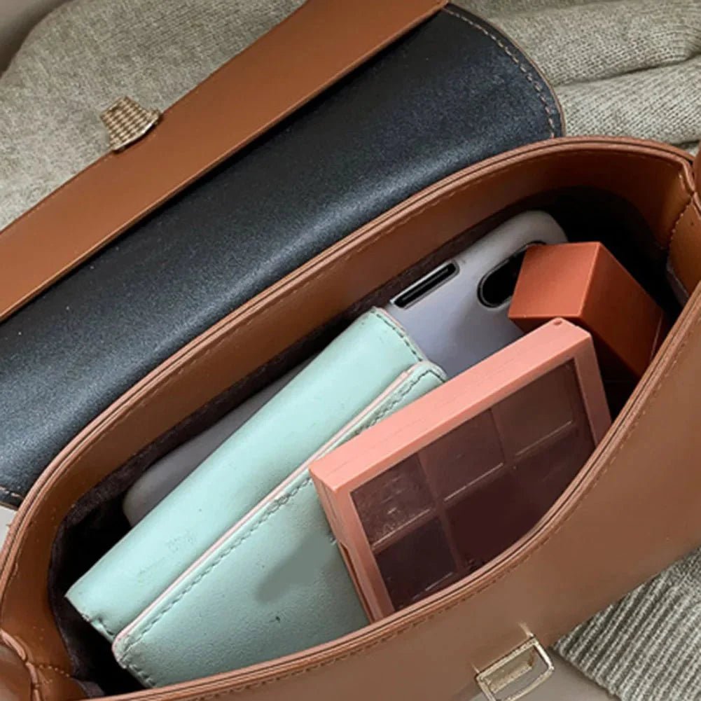 SOERA Tracy Leather Shoulder Bag - Handbags - 3256806228223707-;Wz1754570365850564742 Dark Brown