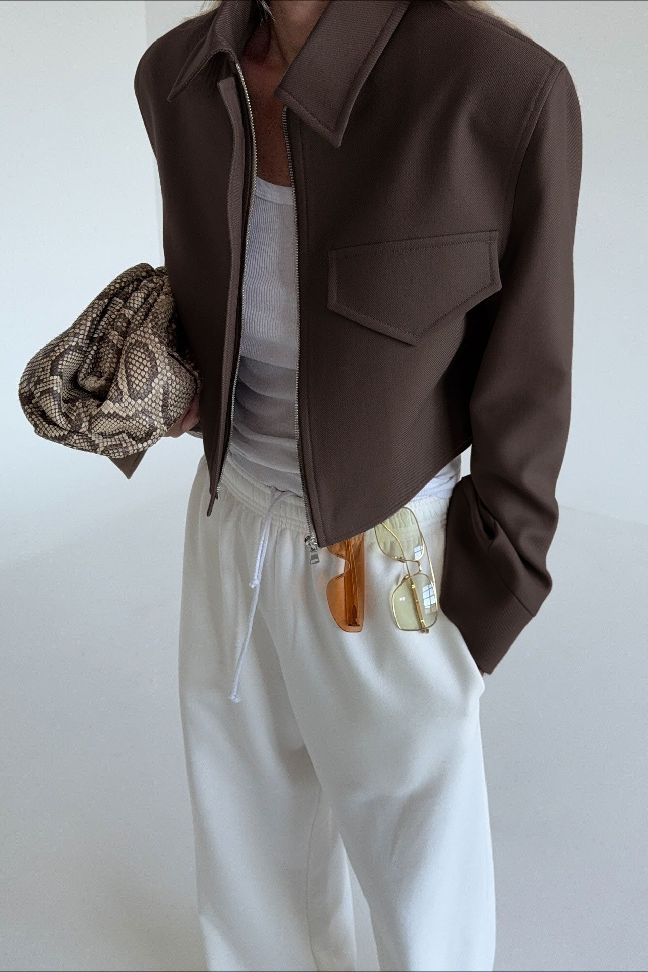 SOERA Dida Brown Zip Jacket - Jacket - SOERA-960067-L-BROWN-66723 Brown L