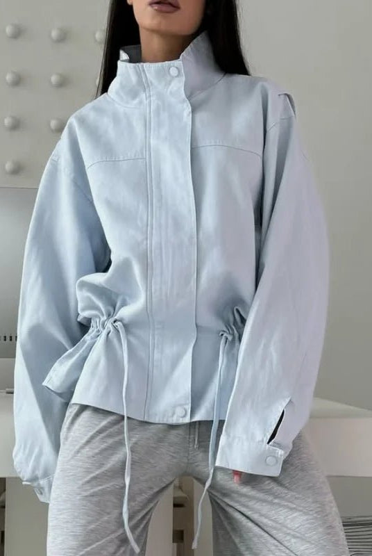 SOERA Esther Stand Collar Jacket - Jacket - SOERA-381763-BLU-M-90915 Blue M