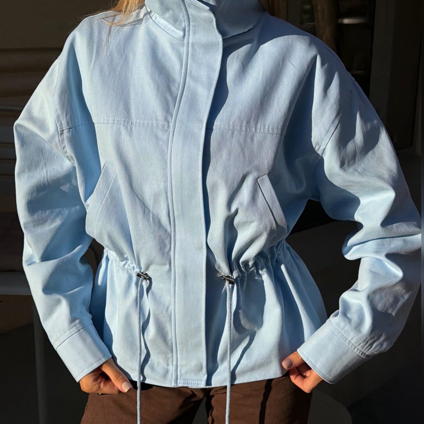 SOERA Esther Stand Collar Jacket - Jacket - SOERA-381763-BLU-S-58147 Blue S
