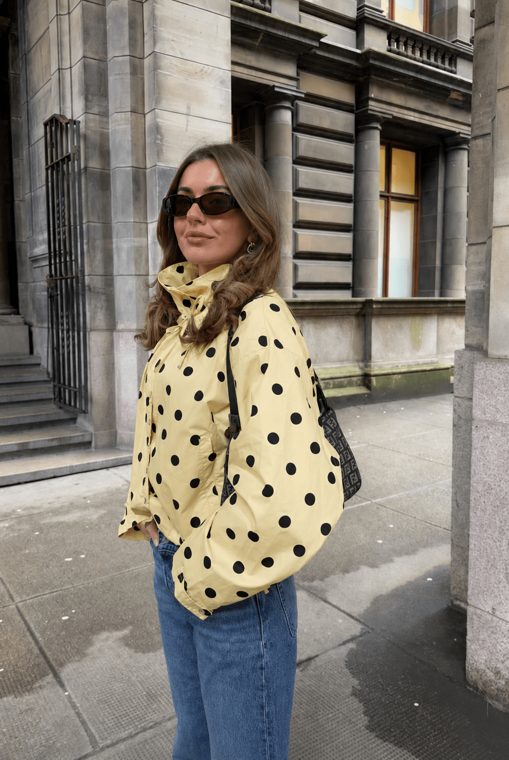 SOERA Presley Polka Dot Puff Sleeve Jacket - Jacket - SOERA-279811-YEL-XS-15171 Yellow XS
