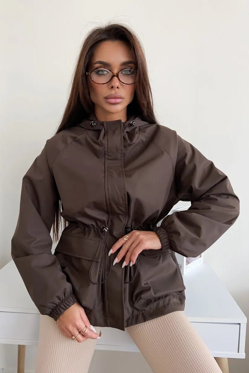 SOERA Adelia Waterproof Hooded Jacket - Jackets - xq1770383550817350636 Brown M