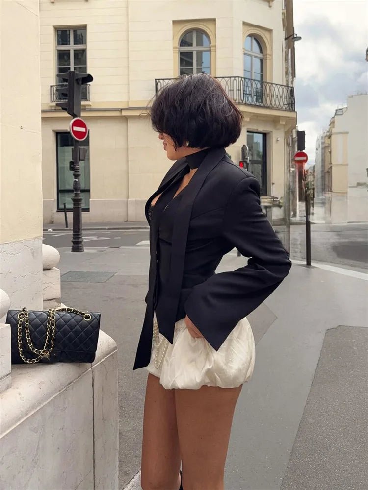 SOERA Angie Lace Up Blazer - Jackets - 1005010034759358-;oa1775118415752599705 Black M