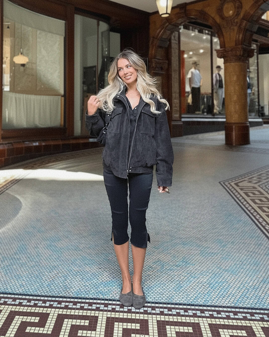 SOERA Elyssa Suede Bomber Jacket - Jackets - 1005009961733006-;UE1770739110473283746 Navy Blue S