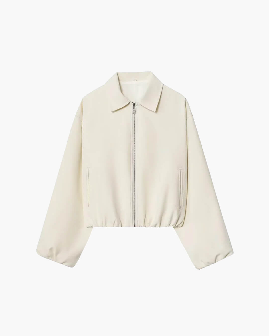 SOERA Midori Puff Sleeve Bomber Jacket - Jackets - 1005009867474745-;JS1775063644242522361 Ivory S