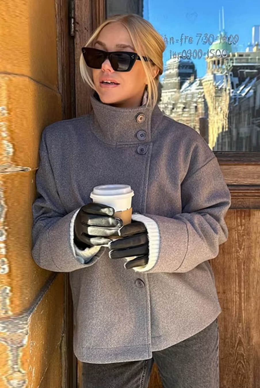 SOERA Rosalia elegant Jacket with Stand Collar - jackets - SOERA-Rosalia-Elegant-Lady-Womens-Jacket-with-Stand-Collar-for-Autumn-Style-Jacket-Grey/M Grey M