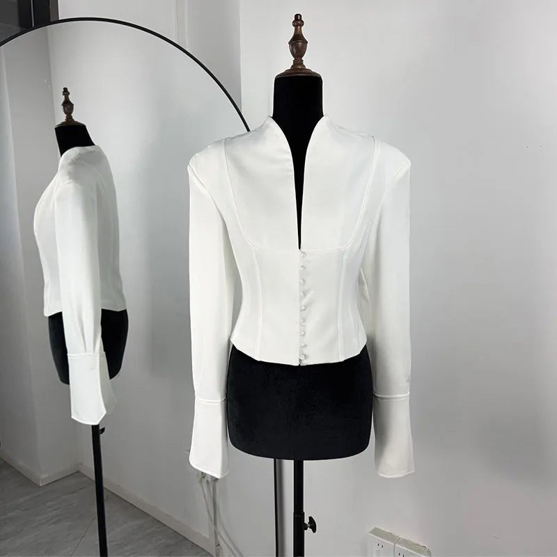 SOERA Bethany Cinched Waist Blazer Set - Matching Sets - 1005009569649857-;Si1768904312659204045 White S