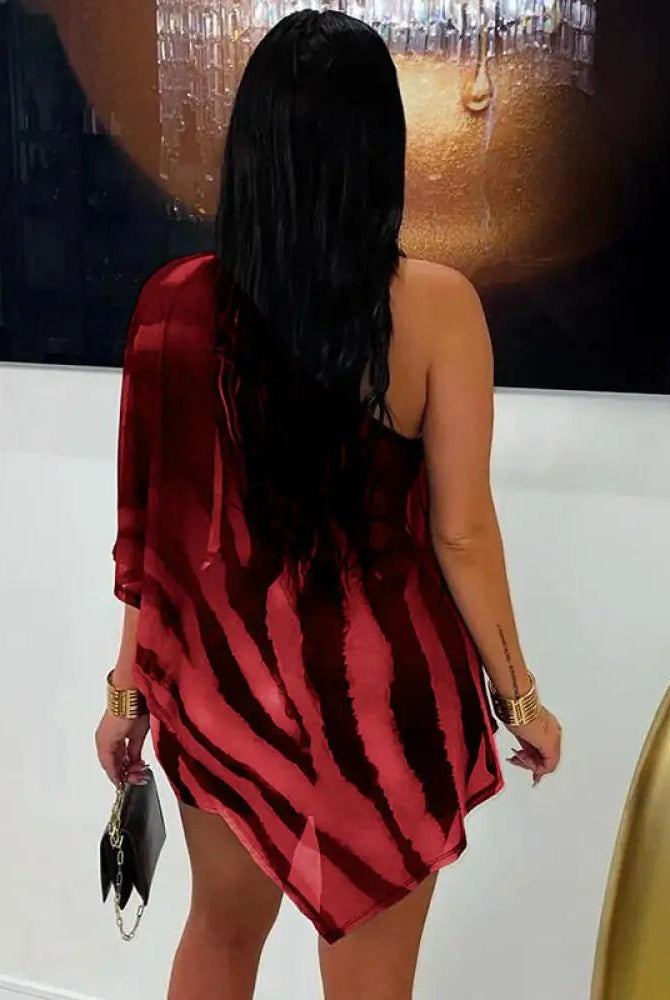 SOERA Mariana Zebra Print Two-Piece Set - Matching Sets - SOERA-091587-DEF-OS-67529 Red S
