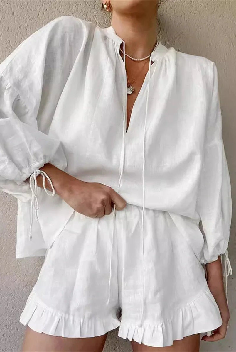 SOERA Sienna Ruffle Shorts Set - Matching Sets - XS
